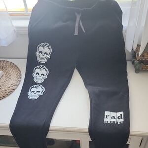 Black Joggers with Skull Design